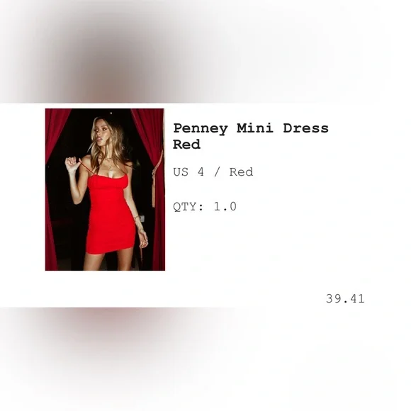 penney mini dress red Vestido Mini Penny Poplin - Rojo